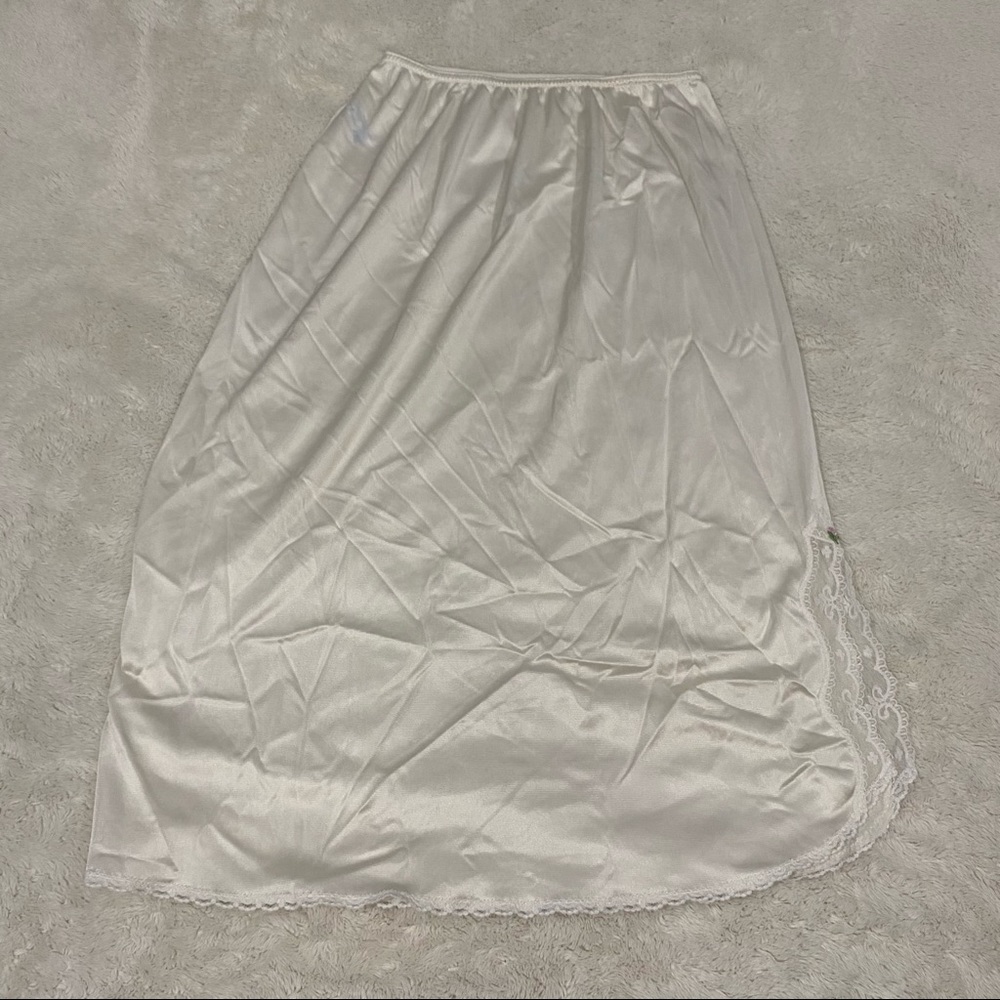 White vintage slip skirt